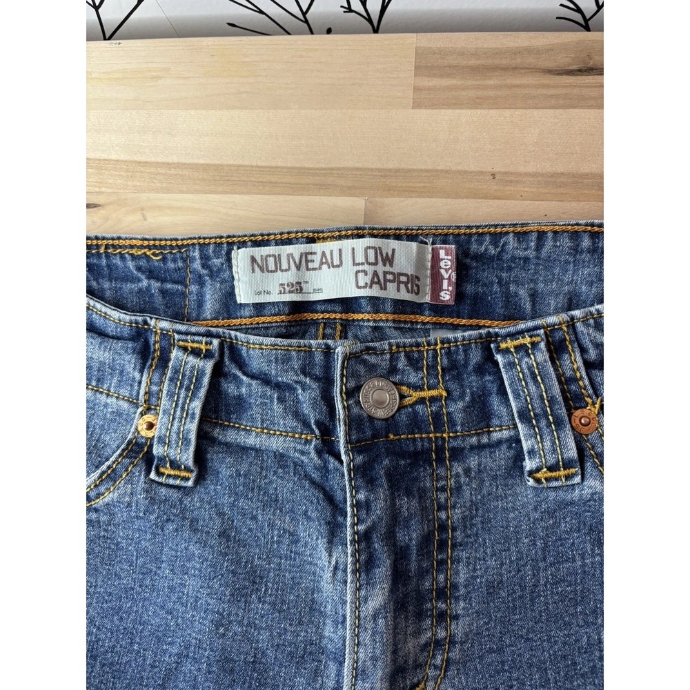 Levi's Nouveau Low Capri Stretch Blue Denim Jeans Women's Size 6 - Picture 4 of 14